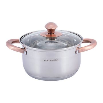 Кастрюля 2 л. из нержавеющей стали Kamille KM-4931 с медными ручками