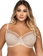 Комфортный бюстгальтер plus size на косточках с боковыми поддержками (Размер: 85H) (Цвет: черный)