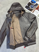 Кожаный бомбер Kiton