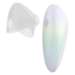 Белый клиторальный таппинг-стимулятор Pandora с насадкой для вакуумной стимуляции (Цвет: белый)