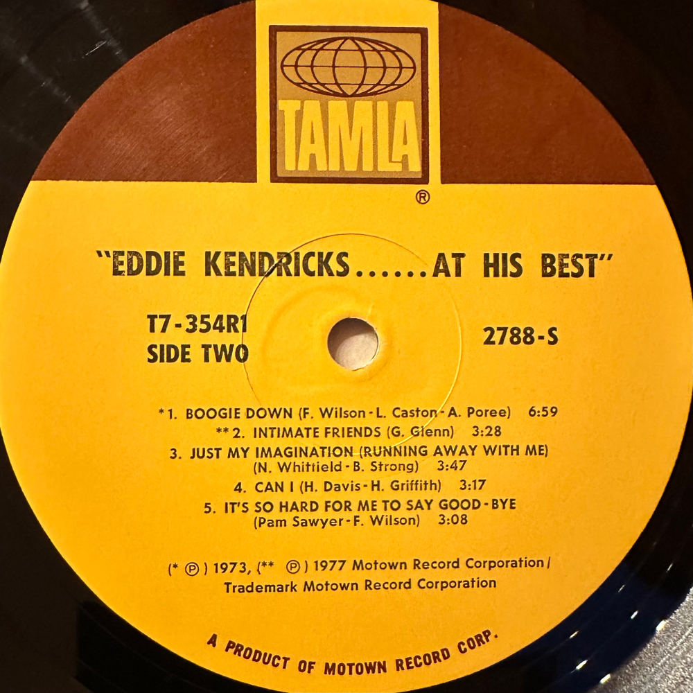 Eddie Kendricks ‎– Eddie Kendricks At His Best (США 1978г.)