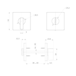 Ручка поворотная BK6.K.EST.Q52.JOY CP-8 хром