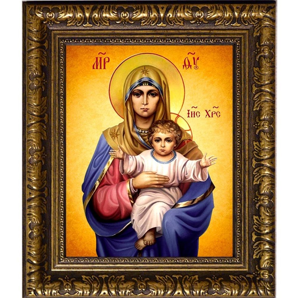 Объятия Отча (Уссурийская). Икона Богородицы на холсте.