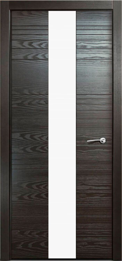Межкомнатная дверь V-VI / Цвет Неро / Остекление "Лакобель белое" / Двери Верда