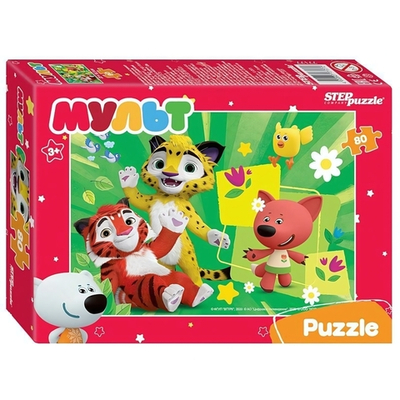 Пазл 80эл. "Мульт. Ми-ми-мишки. Сказочный патруль и др. Медиа (Степ пазл)