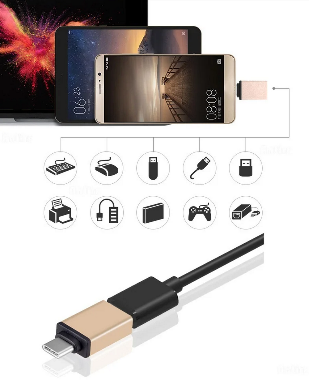 Переходник TYPE-C х USB (OTG) C&Q RT-OT06