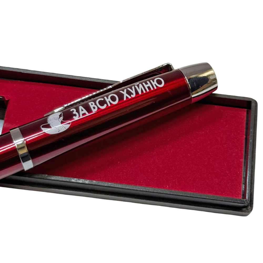 Подарочная ручка "За всю хуйню" в футляре