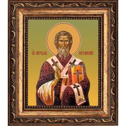 Кирилл, Катанский (Сицилийский) святитель. Икона на холсте.