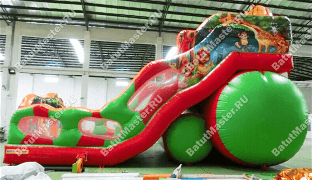 Батут-горка "Лев" 12*7.5*9 м