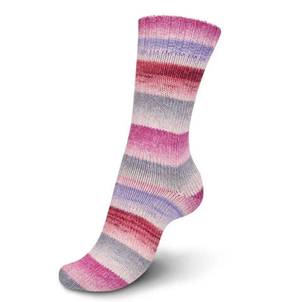 Пряжа Regia Cotton Color (02483/Тьльпан), 72% хлопок, 18% полиамид, 10% полиэстер, 100г/420м
