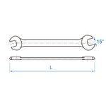 KING TONY (19003641) Ключ рожковый 36 x 41 мм