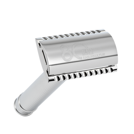 Т-образная бритва MUEHLE TRADITIONAL, R 89 юбилейная, сталь, closed comb