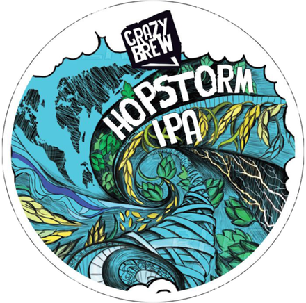 Пиво Крейзи Брю Хопшторм ИПА / Crazy Brew Hopstorm IPA 20л - кег