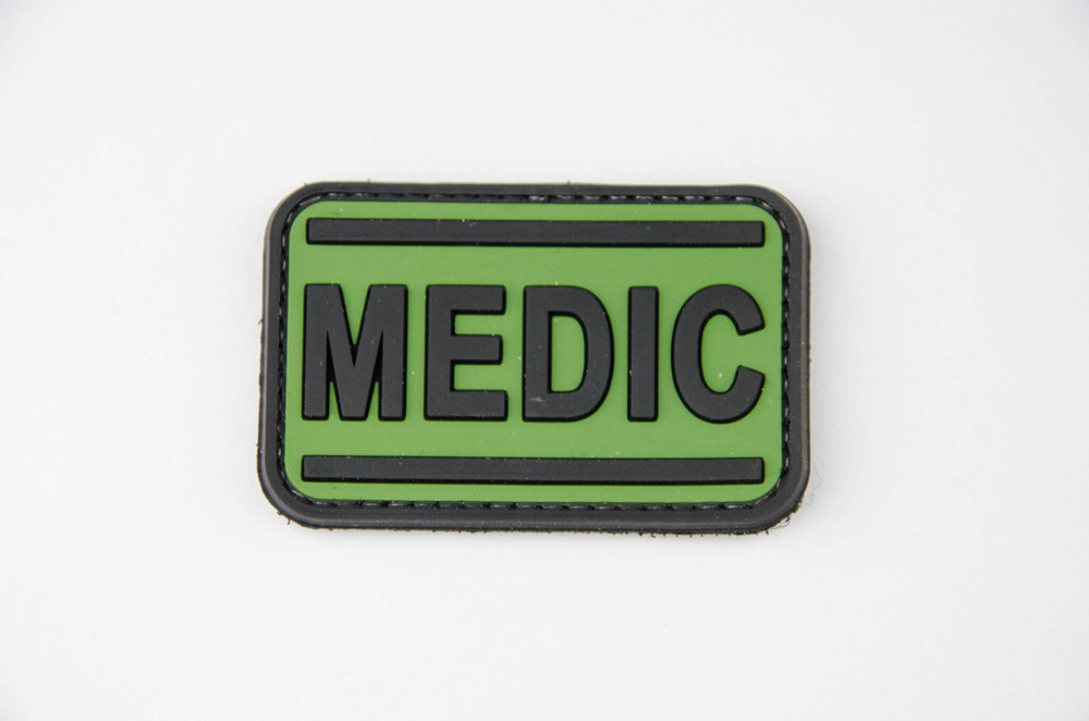 Шеврон Medic PVC 4х7,5 см. Олива
