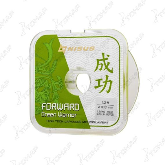 Леска FORWARD Green Warrior 0,181mm/100m Nylon (N-FGW-0181-100) Nisus