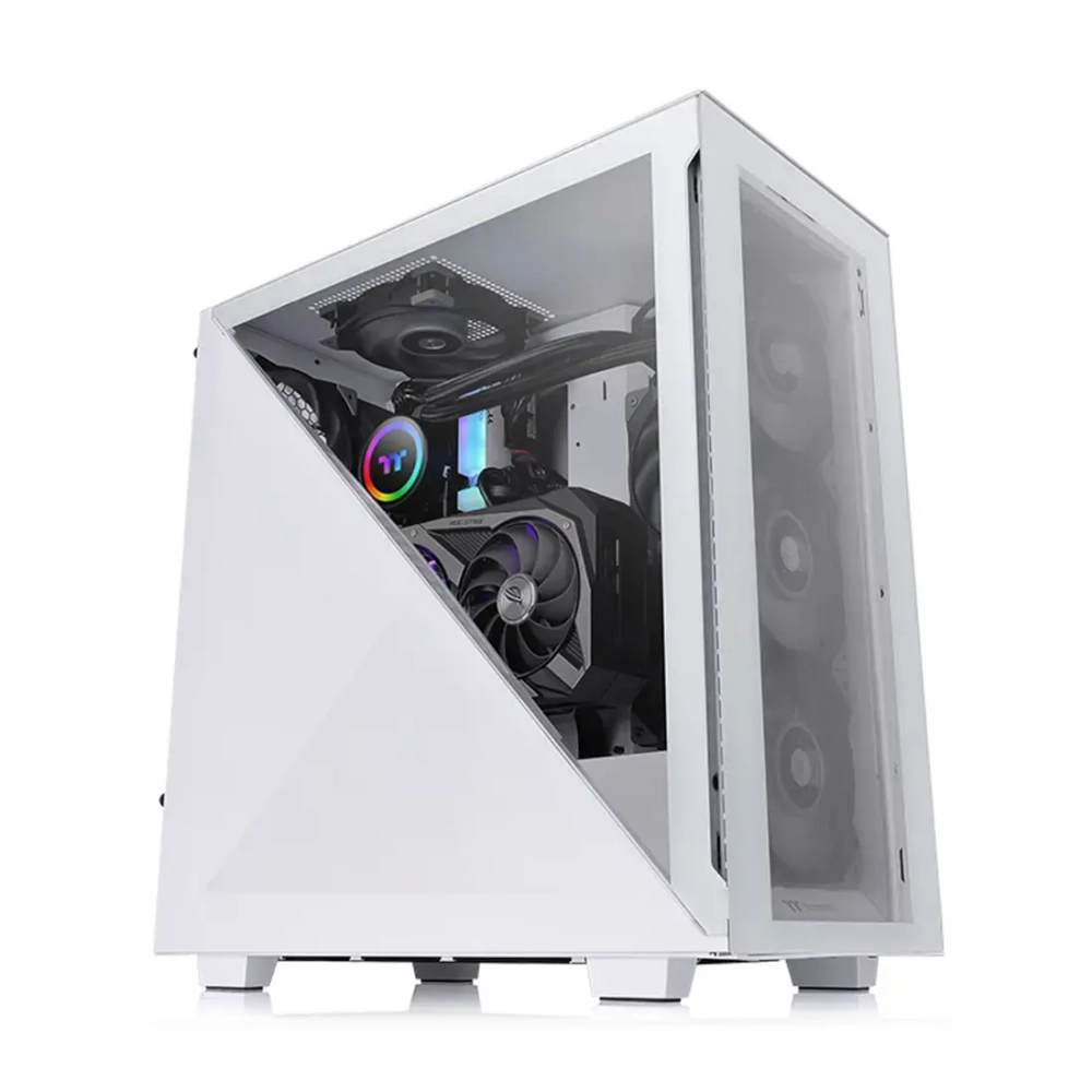 Компьютерный корпус Thermaltake Divider 300 TG Snow, CA-1S2-00M6WN-00, ATX/MicroATX/Mini-ITX, USB 2*3.0, Без Б/П, Белый