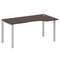 Metal System Стол криволинейный правый на П-образном м/к БП.СА-1 (R) Венге Цаво/Металл Серый 1600*90
