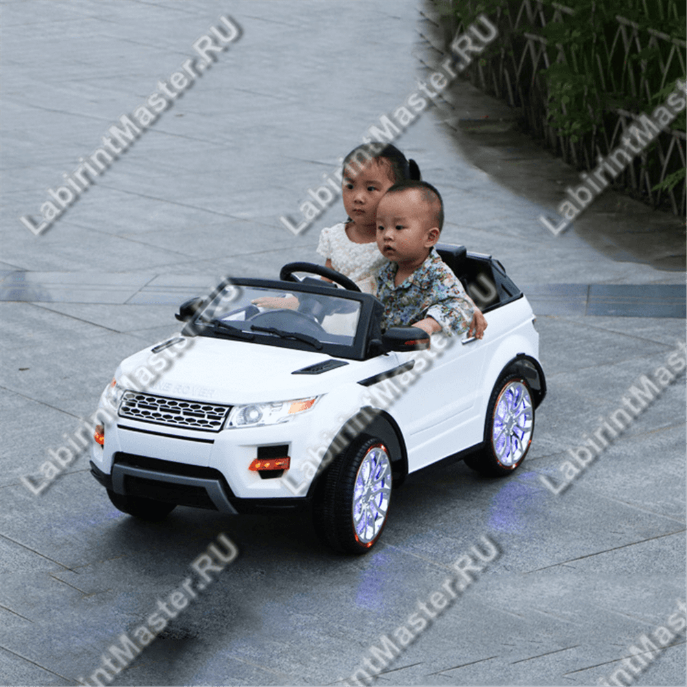 Детский электромобиль "LAND ROVER белый"