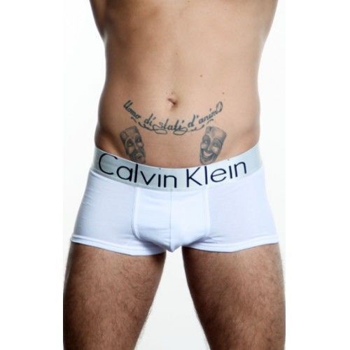 Мужские трусы боксеры белые Calvin Klein Mens Steel White CK01102