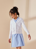 Кардиган школьный с карманами для девочки Next M82-237, Белый