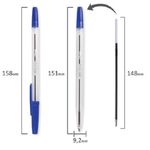 Набор шариковых ручек 3цв.4шт. Brauberg, 1.0мм, прозрачный корпус