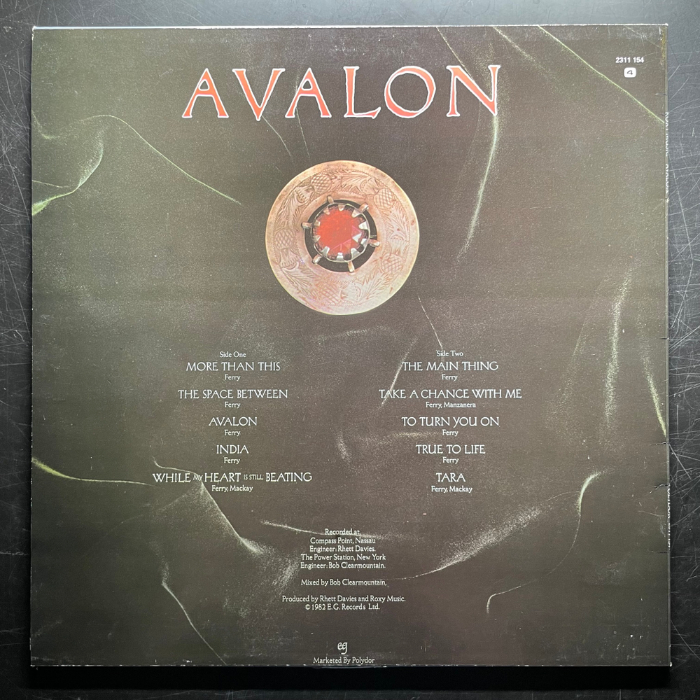 Roxy Music ‎– Avalon (Скандинавия 1982г.)