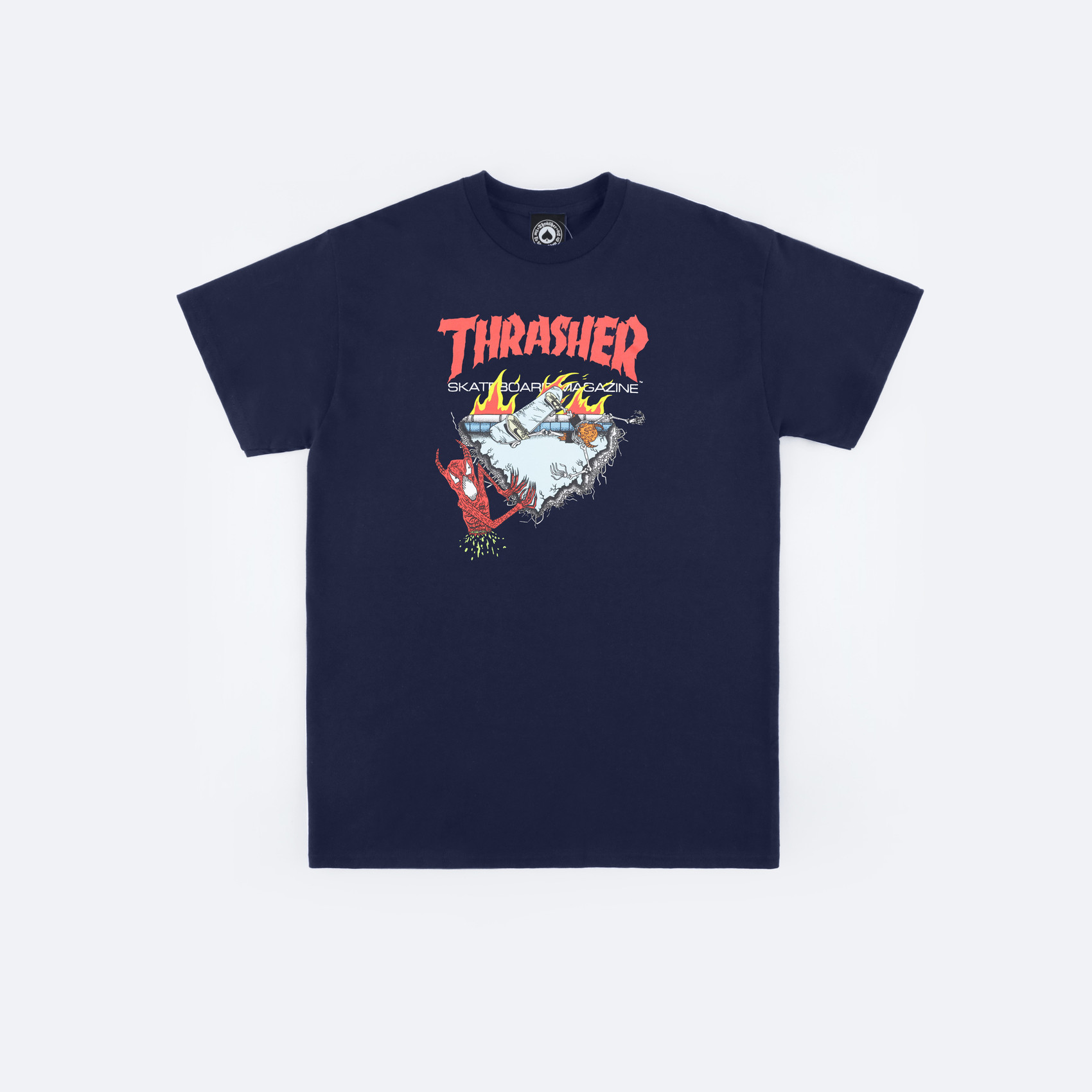 Футболка Thrasher Neckface 500 (navy) артикул: - купить в магазине Дайс