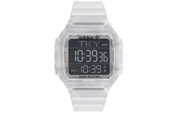 Adidas Originals STREET Wrist Watch Electronic Movement Resin Strap 47mm Black Dial Unisex 50m Water Resistant