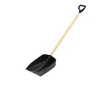 Лопата снеговая с металлической планкой дер.черенком и пластмассовой ручкой «Титан» 470×360мм