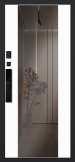 Стальная дверь "Макс 3D" с зеркалом (биометрический замок Y12). Заказная модель.