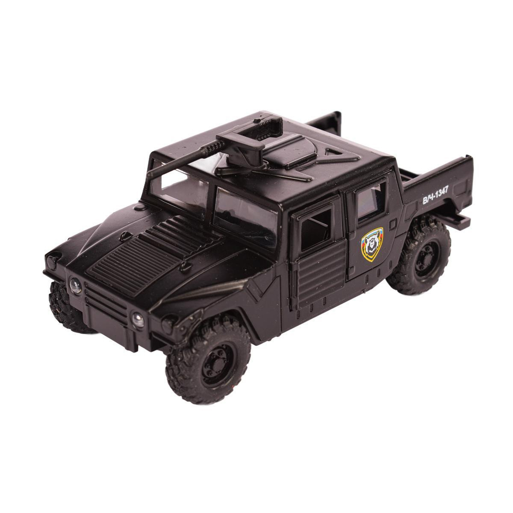 Модель ин. мет. "Военный внедорожник пикап" 12см, черн, коробка HUMVEPICKUP-12-BK (Технопарк)