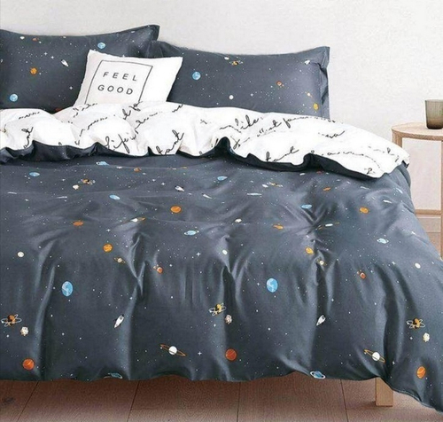 2-спальное постельное белье из сатина Космическое