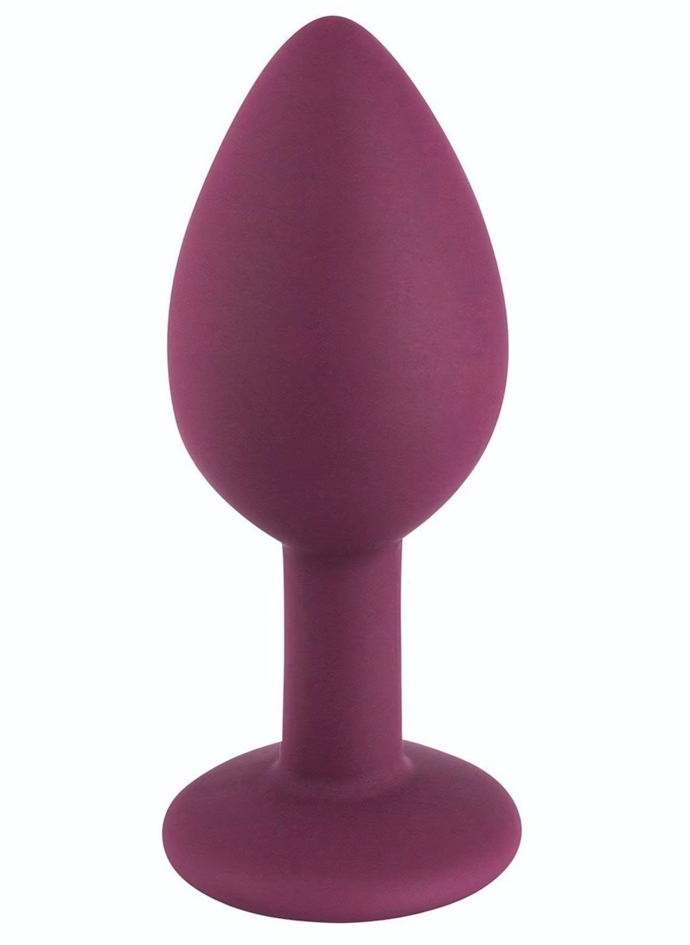 Бордовая малая силиконовая пробка с прозрачным кристаллом (Цвет: бордовый)