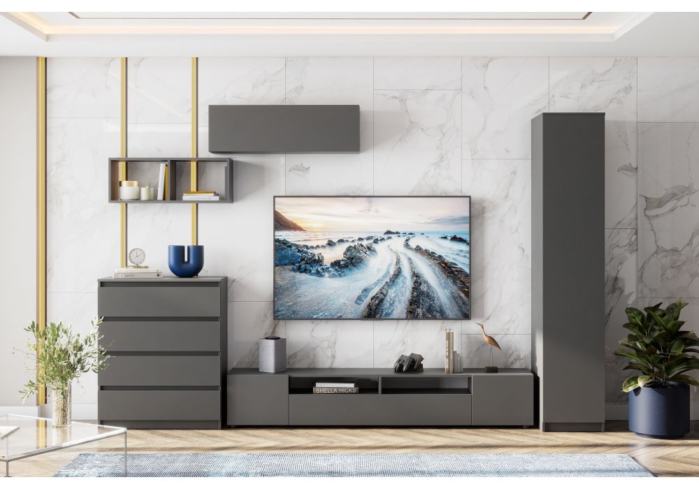 ТВ-тумба Сибити графит серый