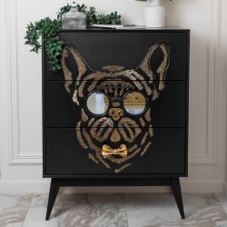 Комод Собака Фрэнки с 3 ящиками Каштан
