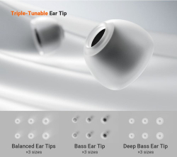 Наушники проводные Fosi Audio IM4 Obsidian, без микрофона, внутриканальные, 3.5 мм, черные