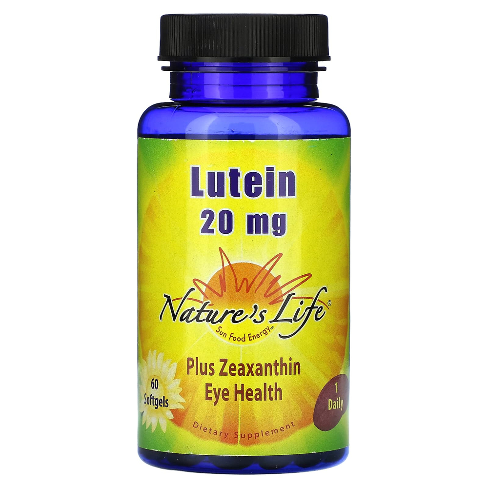 Nature's Life, лютеин, 20 мг, 60 капсул