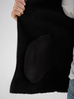 Дубленка мужская натуральная авиатор зимняя Турция