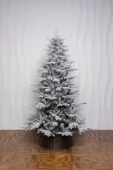 Искусственная елка Сибирская заснеженная 210 см., литая хвоя+пвх, ЕлкиТорг (66210)