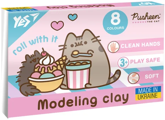 Plastilin\ Пластилин 8rəng 160qr 540657 Pusheen YES