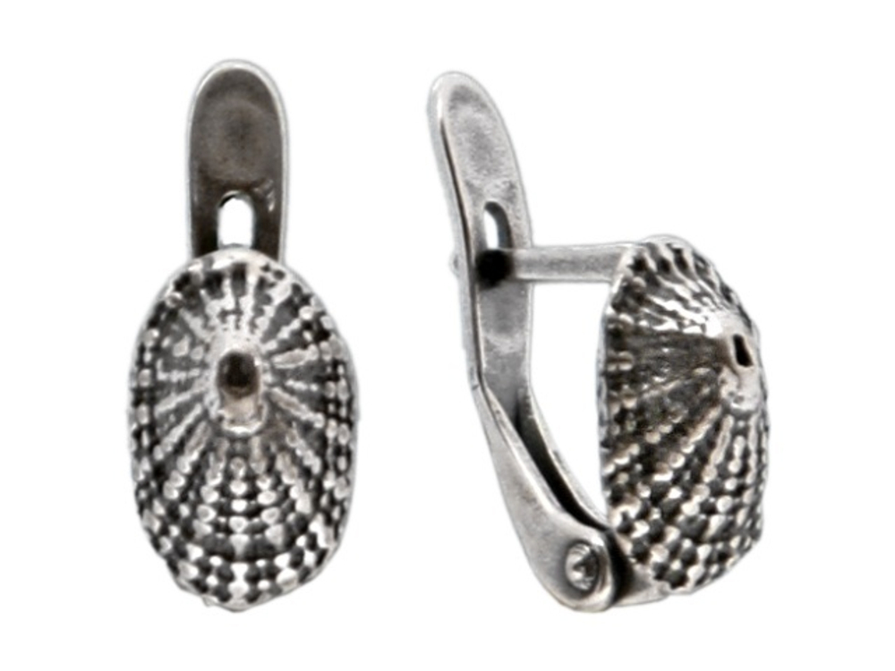 "Алигау" серьги в серебряном покрытии из коллекции "Мальдивы" от Jenavi с английским замком