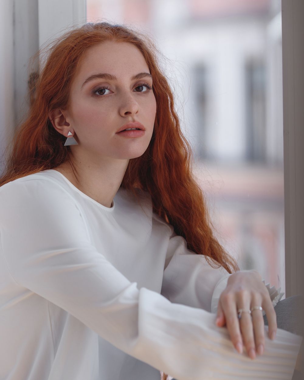 Серьги Double Triangle Jackets