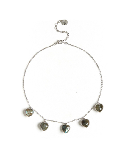 Чокер "Amour" с лабрадором Silver