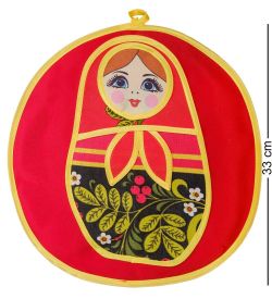 ТК-209 Прихватка «Матрешка» круг (красный)