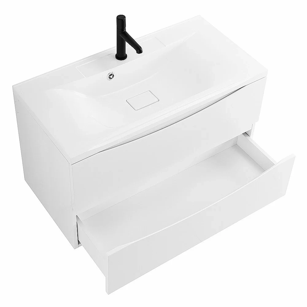Тумба с раковиной Belbagno MARINO 100 подвесная Bianco Opaco