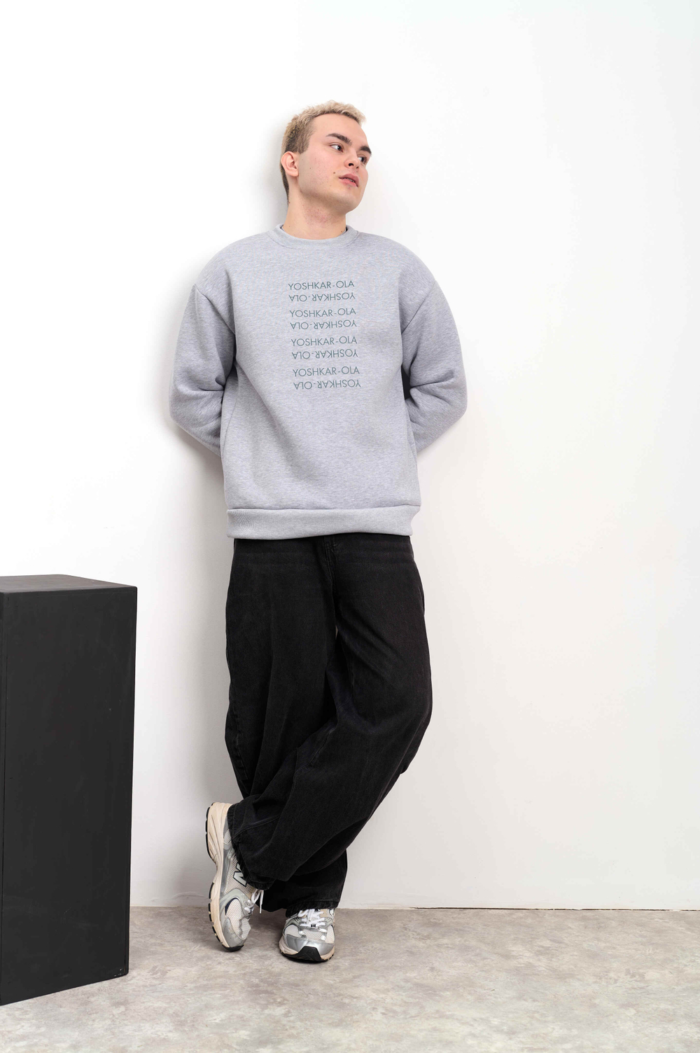 Свитшот мужской "Йошкар-Ола" серый меланж