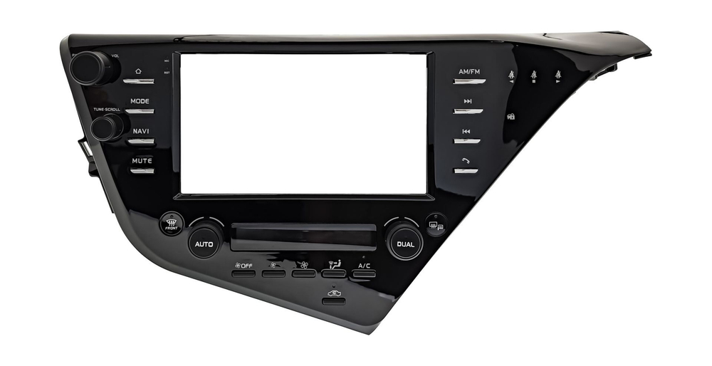 Комплект рамки с разъёмами 9" Toyota Camry 70 2018-2021 с JBL и климатом на ШГУ с кнопками - Car-Smart 7045J