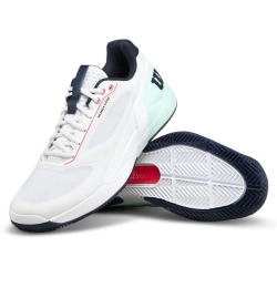 Мужские кроссовки теннисные Wilson Rush Pro 5 Clay - white/bay/fiery cor