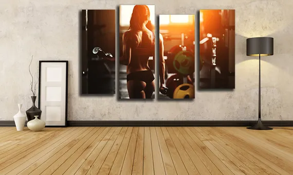Модульная картина "В фитнес клубе"