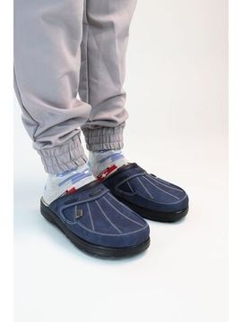 500 | "Ivan" | Темно-синие мужские медицинские сабо с закрытым носом